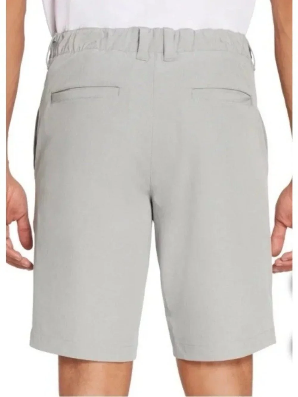 NWT Banana Republic Men's 30 Gray Comfort Flat Front Shorts Stretch Fabric